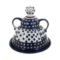 Polish Pottery Flowering Peacock Cheese Lady