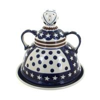 Polish Pottery Stars & Stripes Cheese Lady