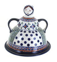 Polish Pottery Mosaic Flower Cheese Lady