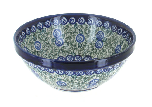 Polish Pottery Seaside Swirl Small Serving Bowl