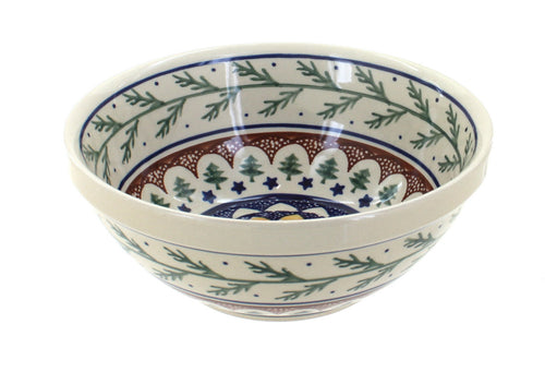 Polish Pottery Evergreen Small Serving Bowl