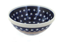 Polish Pottery Stars & Stripes Small Serving Bowl