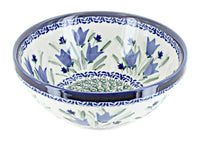 Polish Pottery Blue Tulip Small Serving Bowl