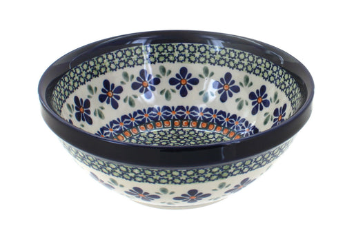 Polish Pottery Mosaic Flower Small Serving Bowl