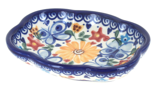Polish Pottery Butterfly Soap Dish