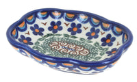 Polish Pottery Aztec Flower Soap Dish