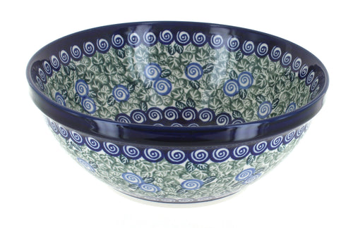 Polish Pottery Seaside Swirl Medium Serving Bowl