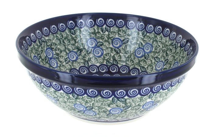 Polish Pottery Seaside Swirl Medium Serving Bowl