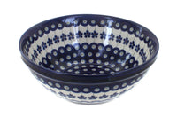 Polish Pottery Flowering Peacock Medium Serving Bowl