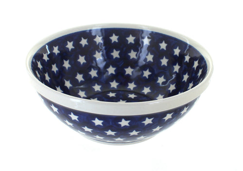 Polish Pottery Stars Medium Serving Bowl