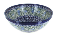 Polish Pottery Seaside Swirl Large Serving Bowl