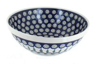 Polish Pottery Peacock Large Serving Bowl