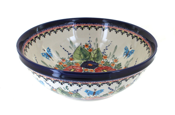 Floral Butterfly Large Serving Bowl