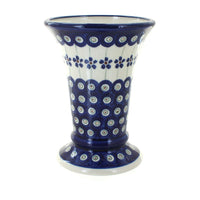 Polish Pottery Flowering Peacock Small Vase