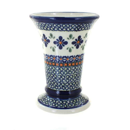 Polish Pottery Mosaic Flower Small Vase