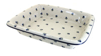 Polish Pottery Blueberry Large Rectangular Baker