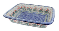 Polish Pottery Spring Tulip Large Rectangular Baker