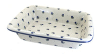 Polish Pottery Blueberry Medium Rectangular Baker
