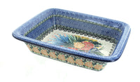 Polish Pottery Summer Blooms Small Rectangular Baker