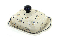 Polish Pottery Country Meadow Square Butter Dish