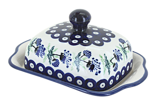 Polish Pottery Sweet Annie Square Butter Dish