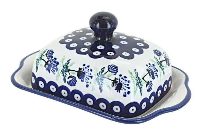 Polish Pottery Sweet Annie Square Butter Dish