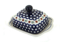 Polish Pottery Nature Square Butter Dish