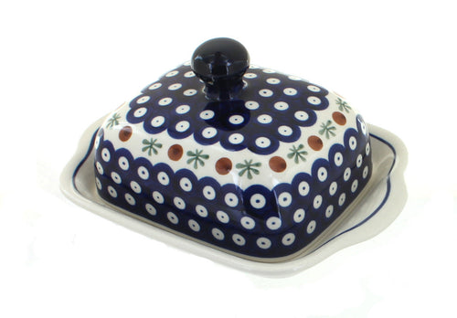 Polish Pottery Nature Square Butter Dish