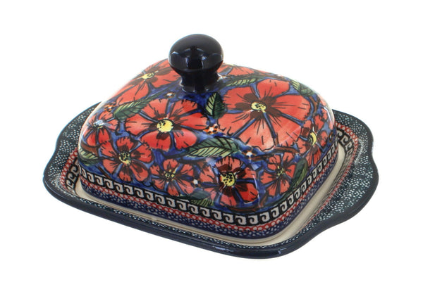 Jungle Flower Square Butter Dish