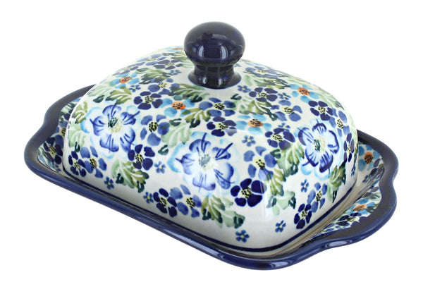 Vintage Violet Square Butter Dish