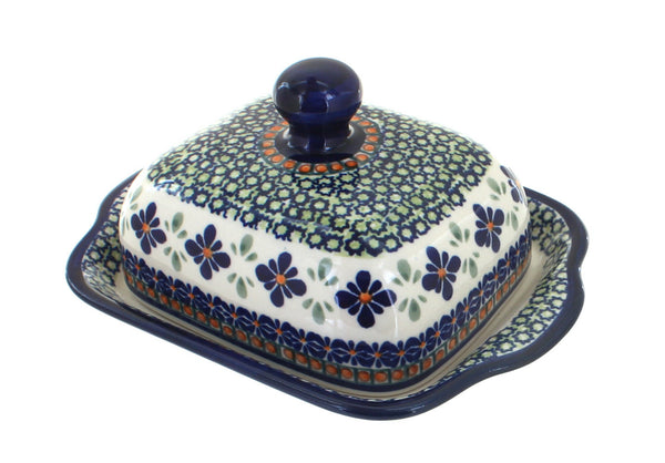Mosaic Flower Square Butter Dish