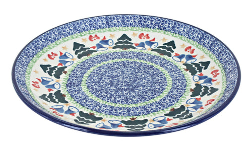 Polish Pottery Winter Bells Dessert Plate