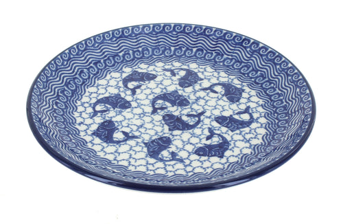 Polish Pottery Mosaic Beach Dessert Plate