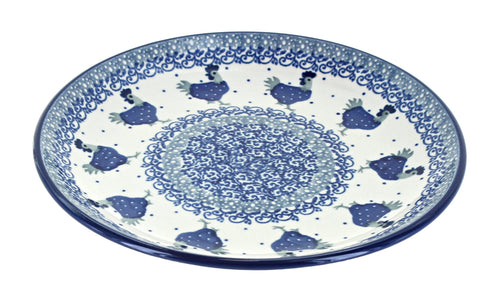 Polish Pottery Barnyard Rooster Dessert Plate