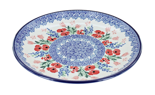 Polish Pottery Dreaming of Poppies Dessert Plate
