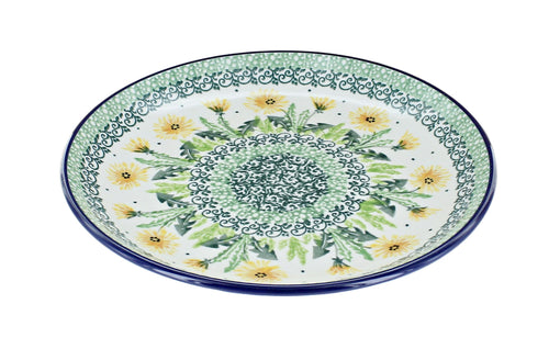 Polish Pottery Dandelion Dessert Plate