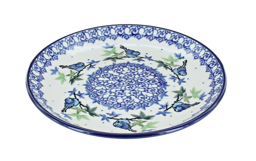 Polish Pottery Mockingbird Dessert Plate