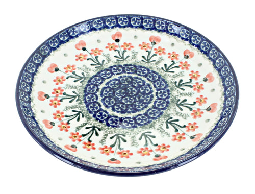 Polish Pottery Peach Posy Dessert Plate