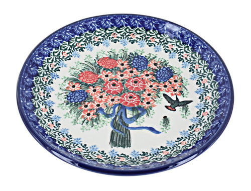 Polish Pottery Blush Bouquet Dessert Plate