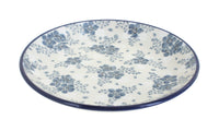 Polish Pottery Blue Fleur Dessert Plate