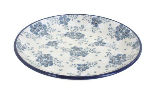 Polish Pottery Blue Fleur Dessert Plate