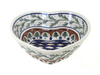 Polish Pottery Evergreen Small Heart Bowl