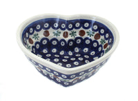 Polish Pottery Nature Small Heart Bowl