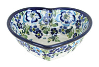 Polish Pottery Vintage Violet Small Heart Bowl