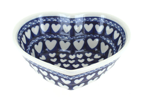 Polish Pottery Valentina Small Heart Bowl