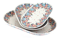 Polish Pottery Tara 3 Piece Oval Server Set