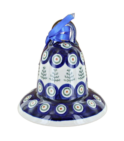 Polish Pottery Peacock Tree Bell