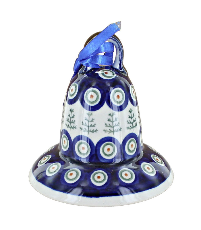Polish Pottery Peacock Tree Bell