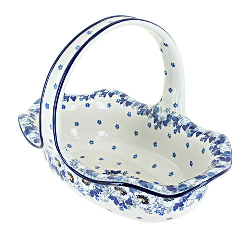 Polish Pottery Georgia Blue Basket