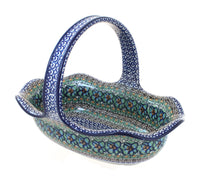 Polish Pottery Mardi Gras Basket